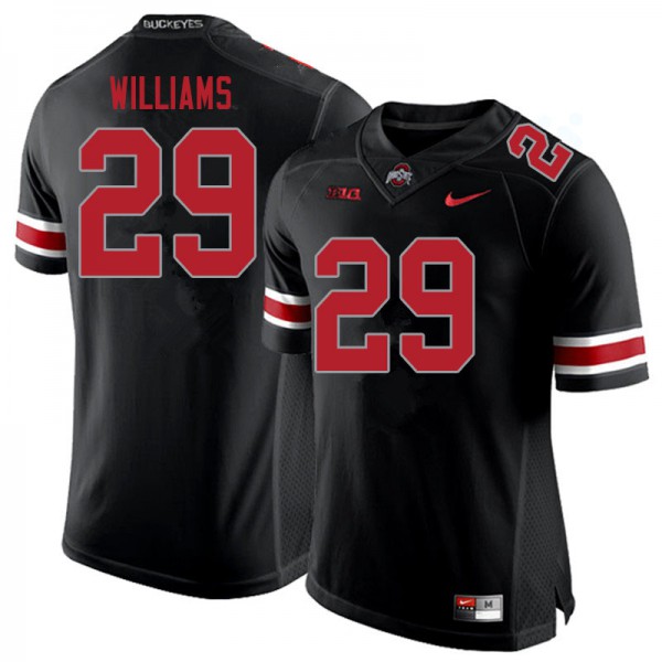 Ohio State Buckeyes #29 Kourt Williams Men Stitched Jersey Blackout
